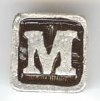 1 9mm Silver Slider - Letter "M"